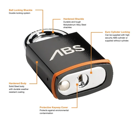 Avocet ABS ABS High Security Padlock - Type A 46mm Small Shackle – High Security - Image 5