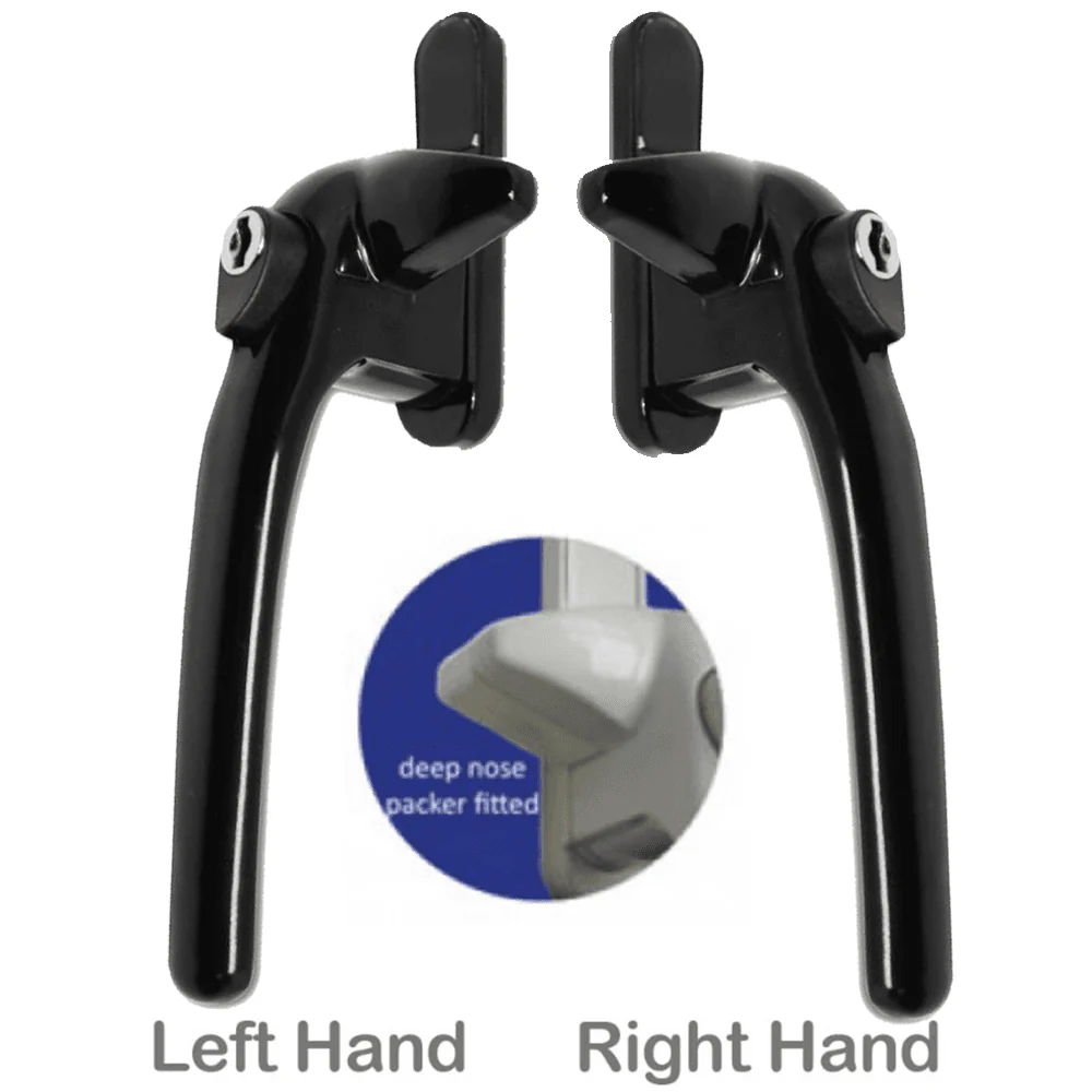 Adjustable Cockspur Handle Kit (9mm - 21mm) - Black – Replacement Window Handle