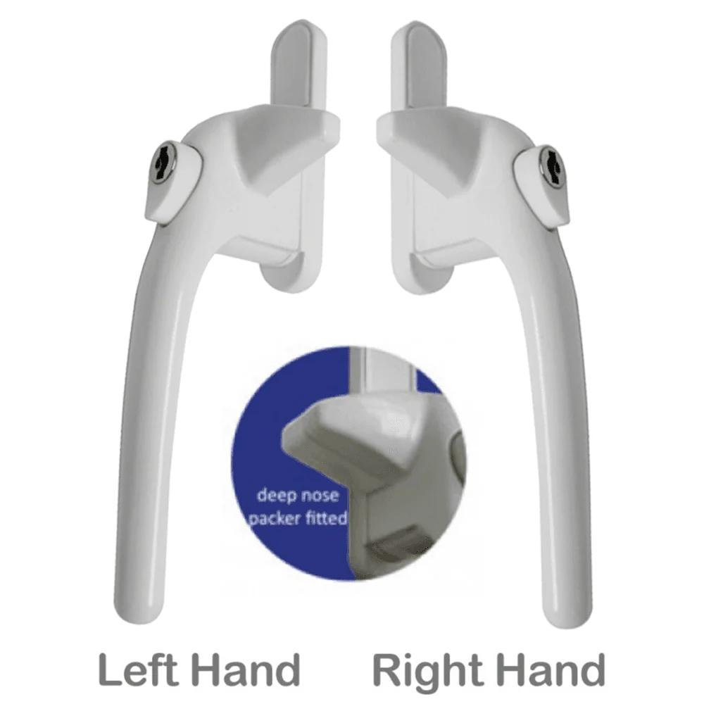 Adjustable Cockspur Handle Kit (9mm - 21mm) - White – Replacement Window Handle