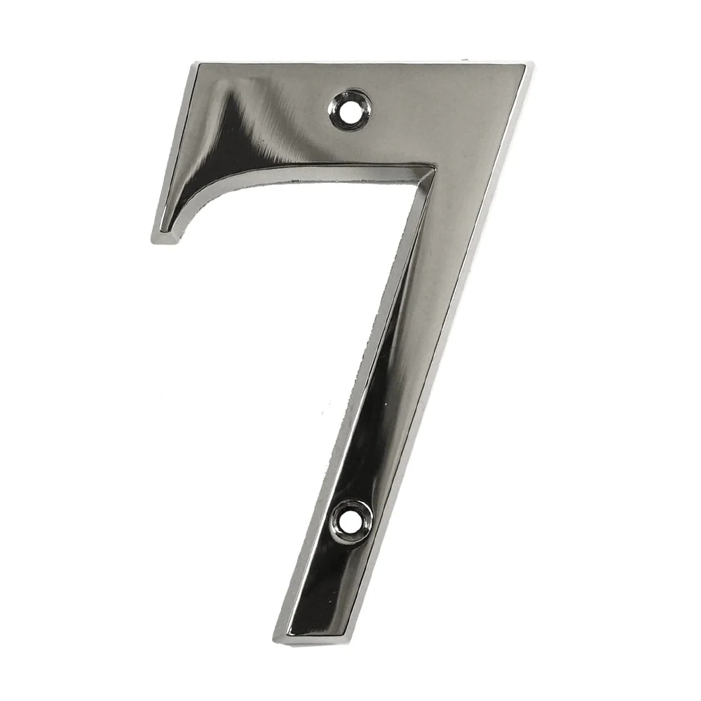 House Door Numerals Numbers - Chrome Number 7 – Self Adhesive