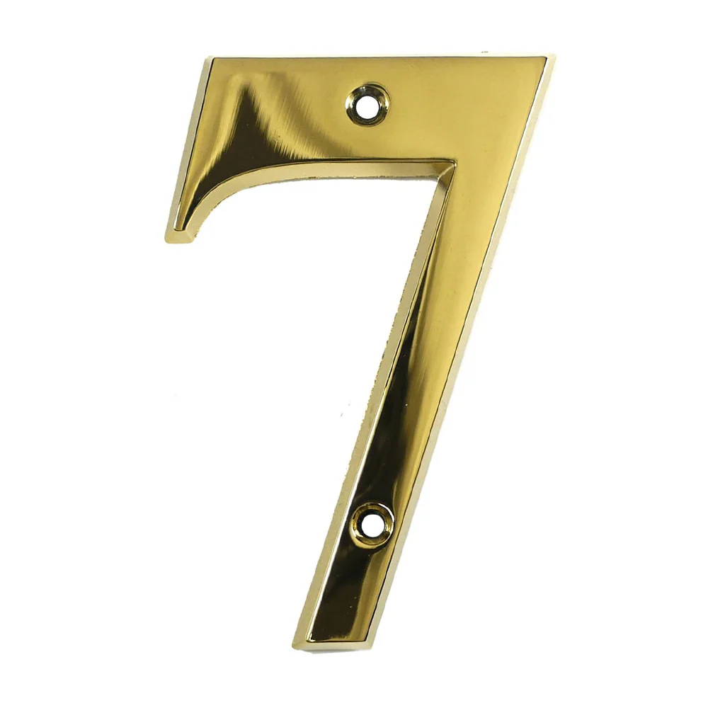 House Door Numerals Numbers - Gold Number 7 – Self Adhesive