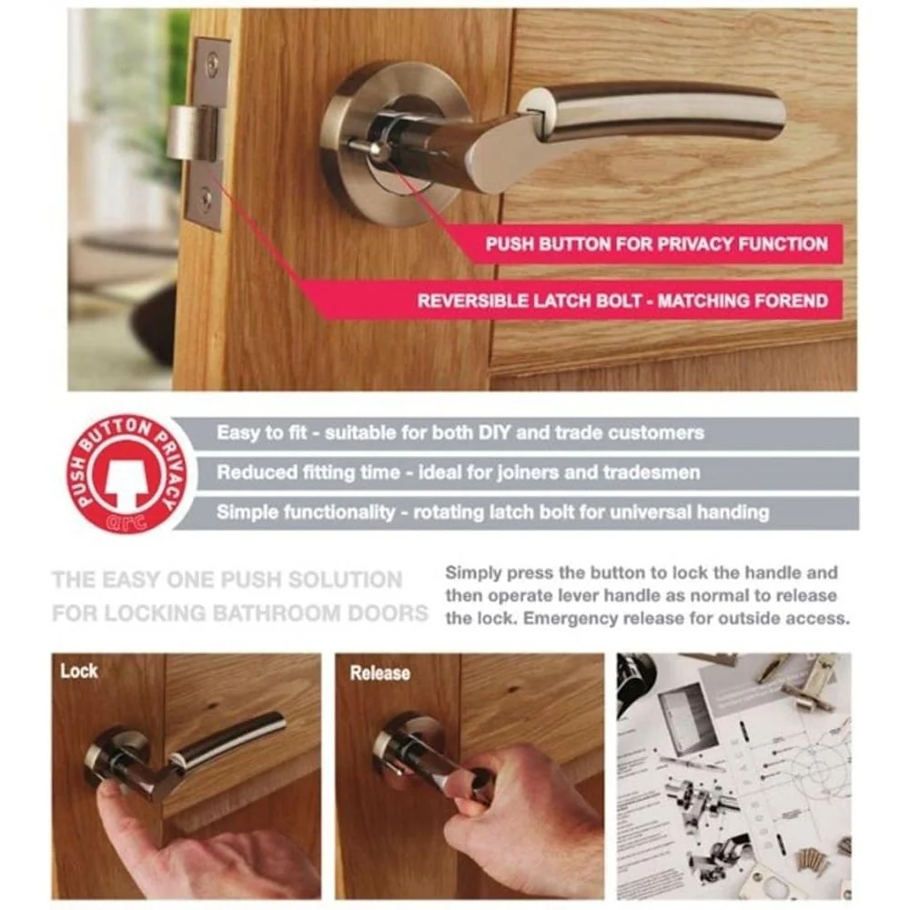 Polished Chrome Internal Door handles Lever On Rose 3690-PRV - Image 2