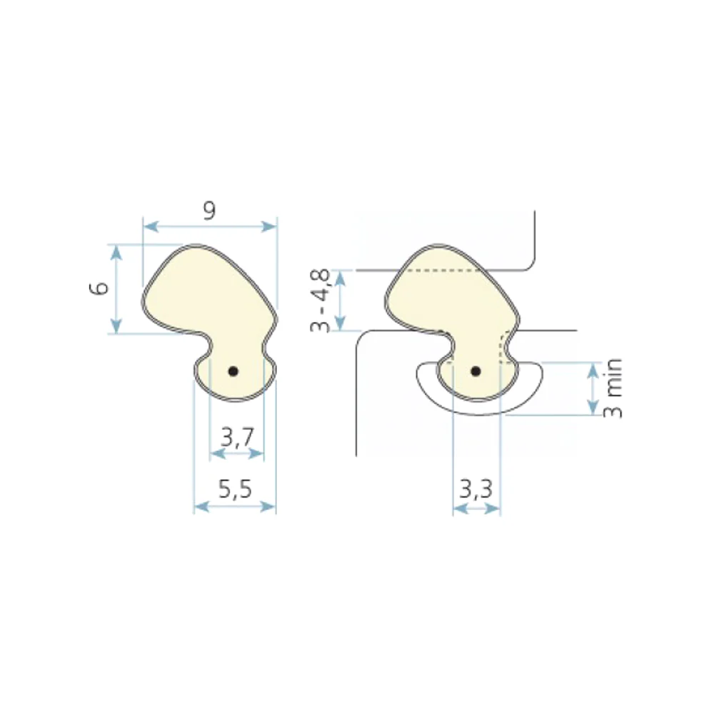 Qlon 5570 Schlegel Window and Door Gasket Weatherseal (Per Metre) - Image 2