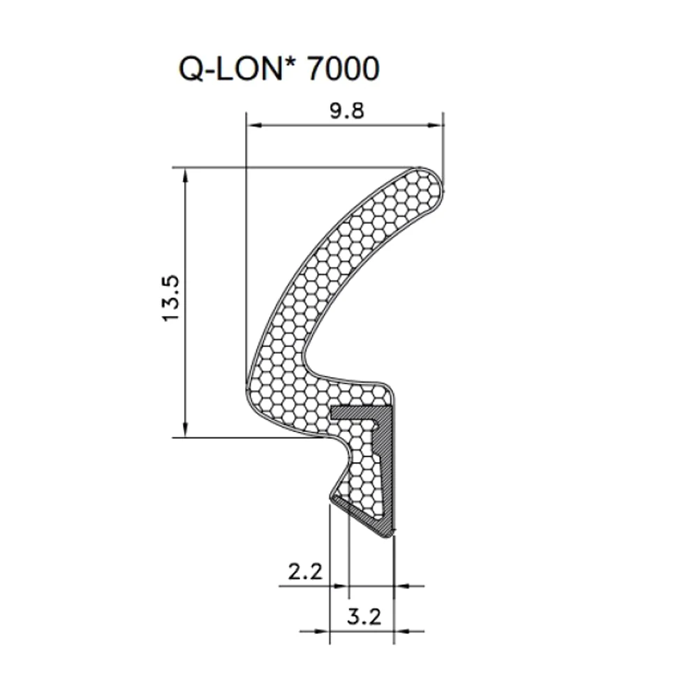 Qlon 7000 Schlegel Window and Door Gasket Weatherseal - Black (Per Metre) - Image 2
