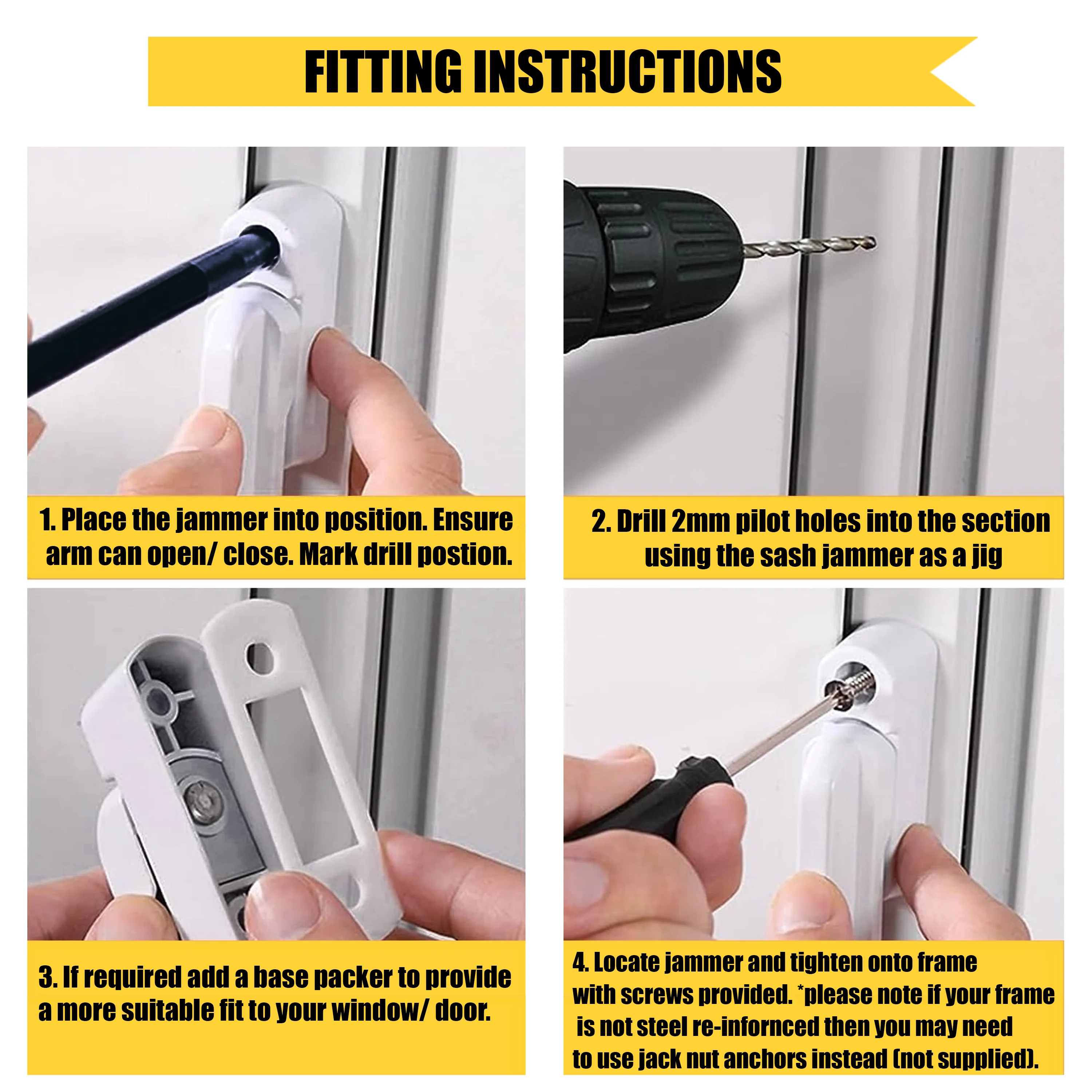 Sash Jammers | Home Secure™ Extra Security Locks for uPVC Doors & Windows - Image 4