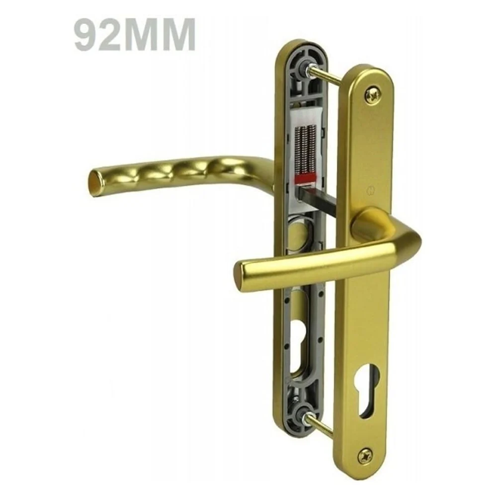 Hoppe D02 uPVC Door Handle – Lever Lever Gold – 92mm PZ