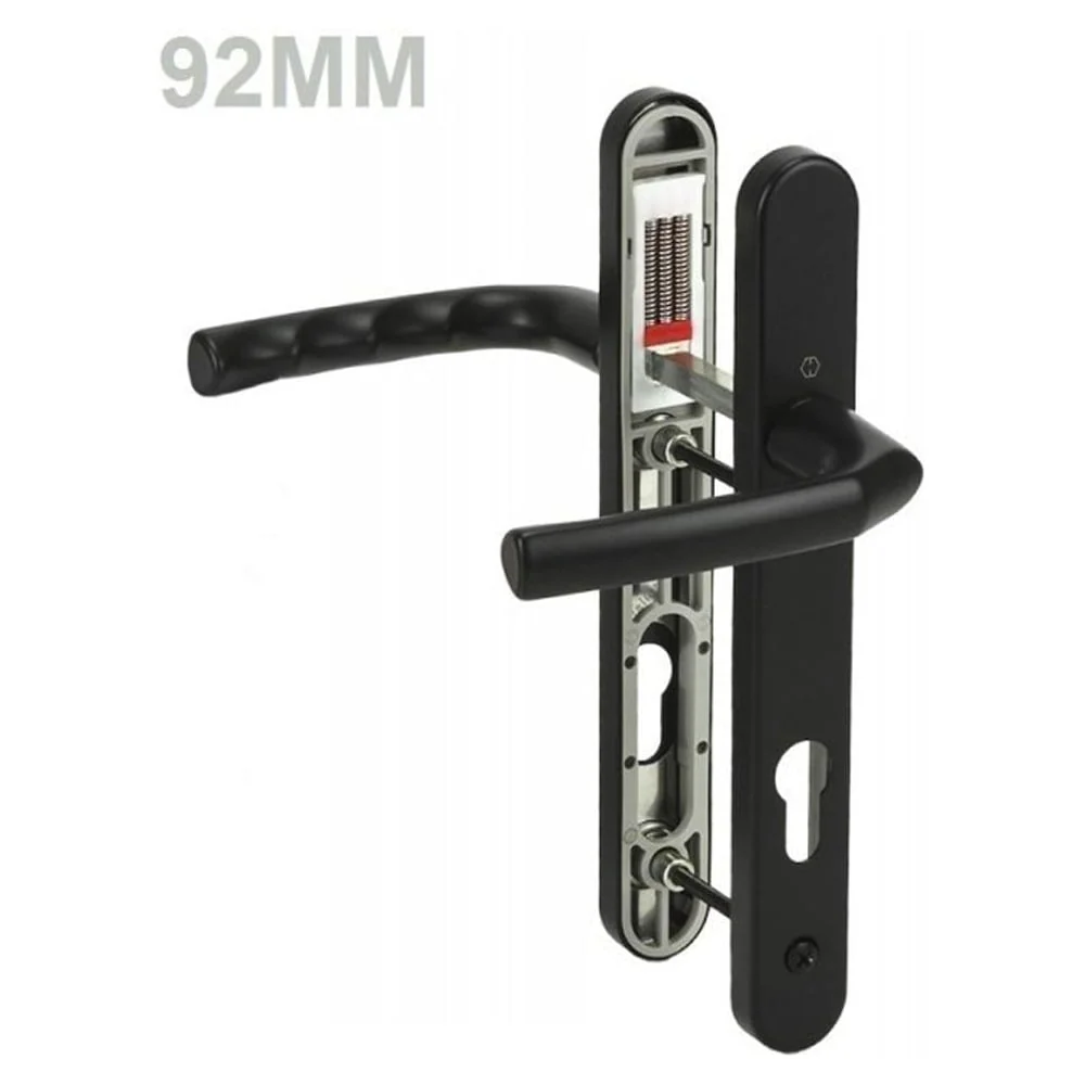 Hoppe D16 uPVC Door Handle – Lever Lever Black – 92mm PZ