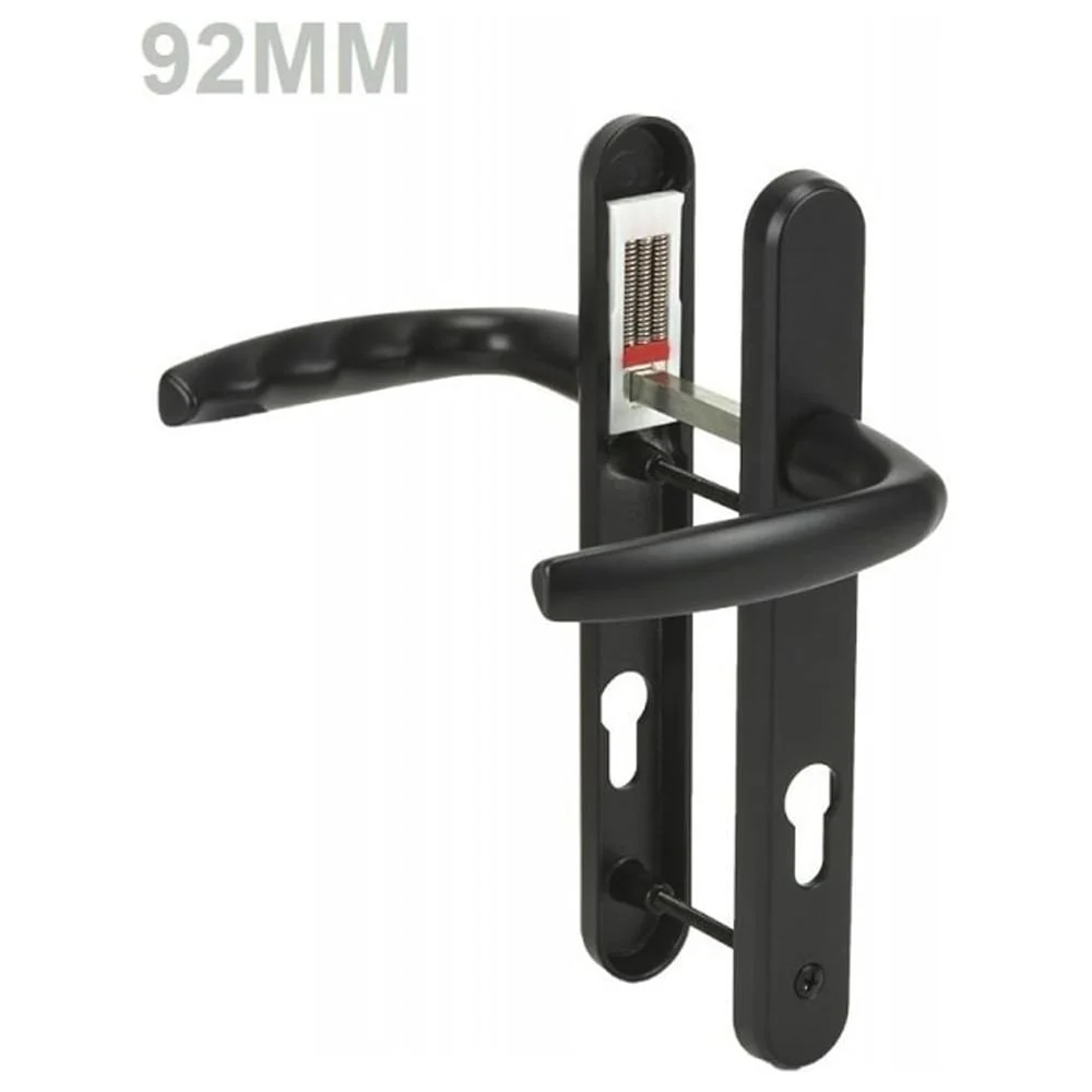 Hoppe D40 uPVC Door Handle – Lever Lever Black – 92mm PZ