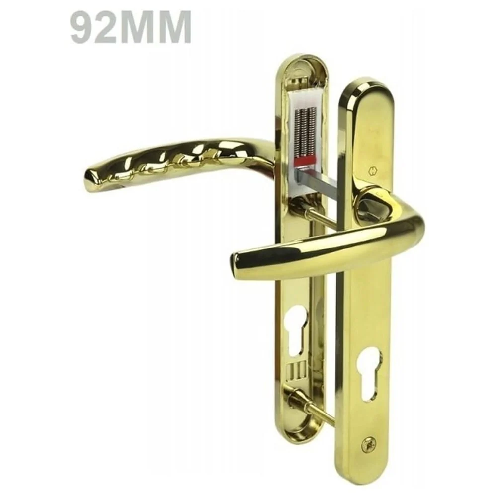 Hoppe D42 uPVC Door Handle – Lever Lever Brass – 92mm PZ