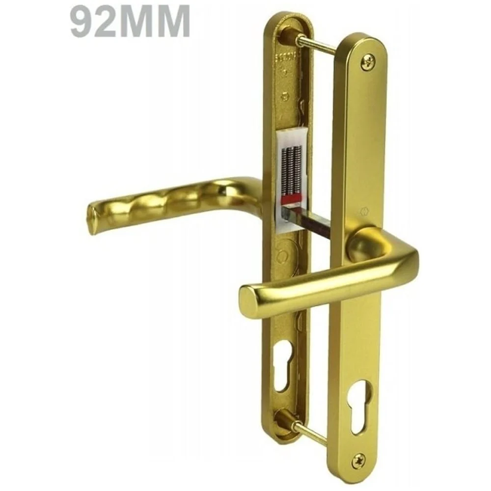 Hoppe D64 uPVC Door Handle – Lever Lever Gold – 92mm PZ