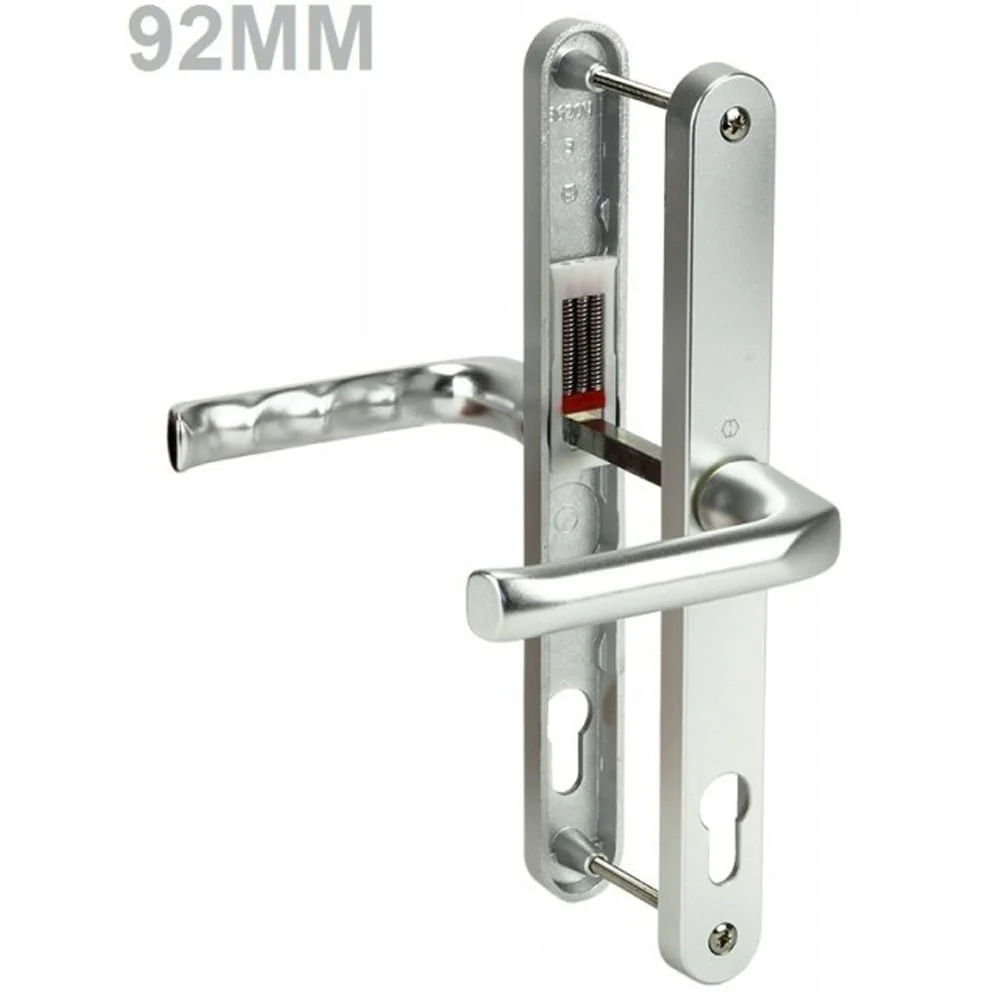 Hoppe D65 uPVC Door Handle – Lever Lever Silver – 92mm PZ