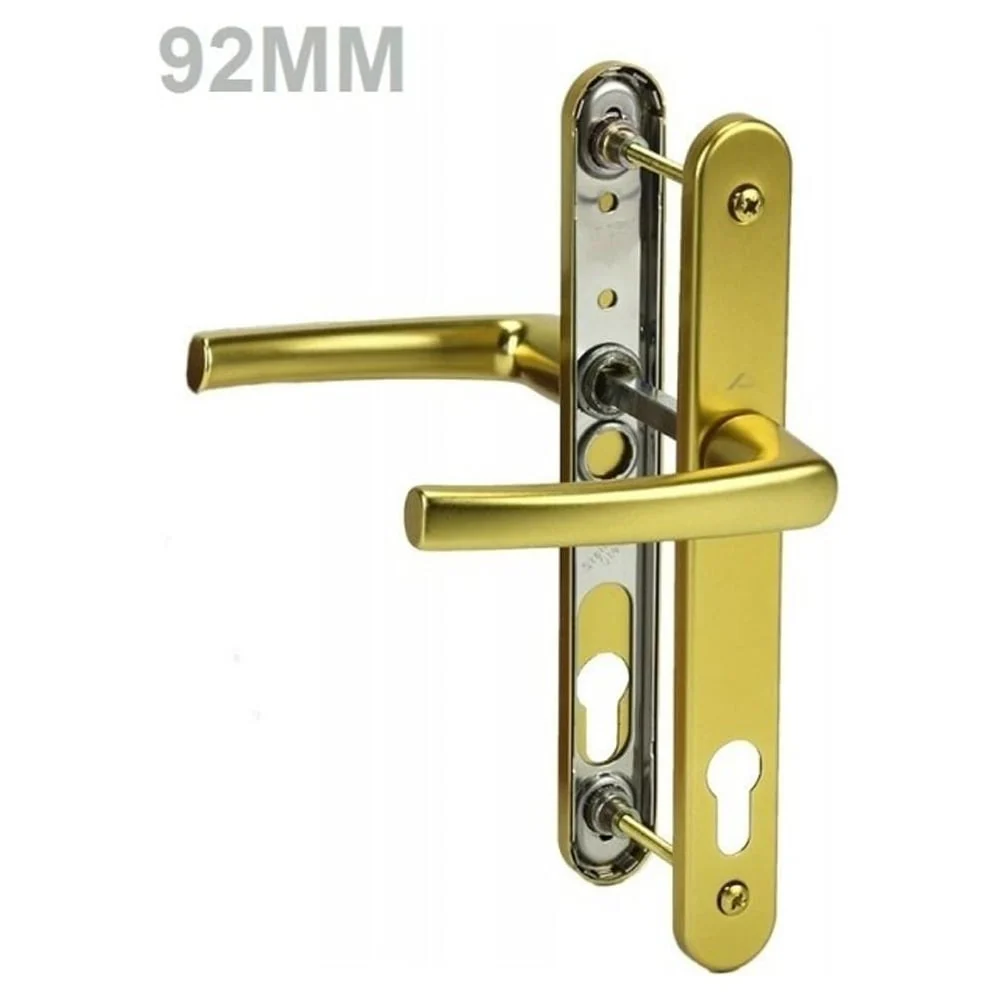 Hoppe D74 uPVC Door Handle – Lever Lever Gold – 92mm PZ
