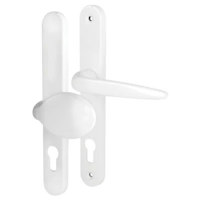 Trojan uPVC Door Handle – Lever Pad White – 92mm PZ – 210mm Screws