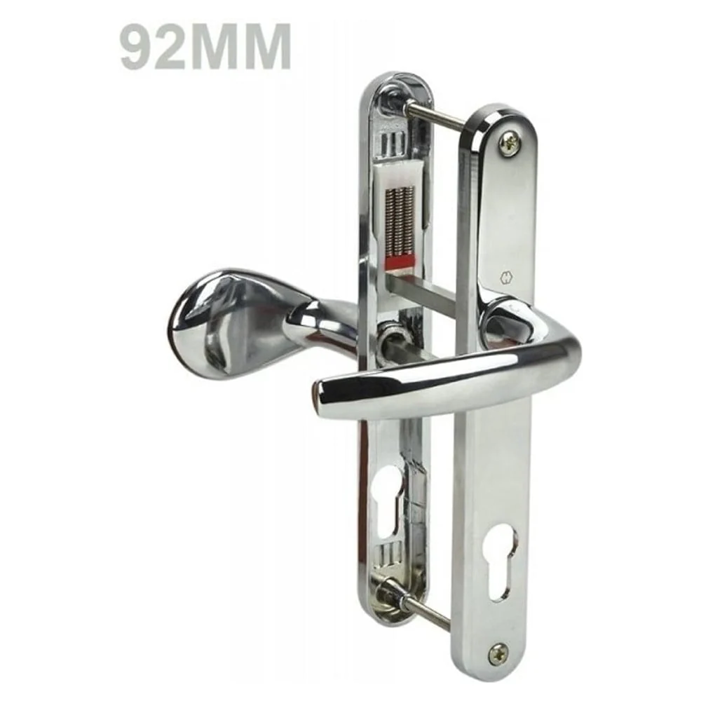 Hoppe D35 uPVC Door Handle – Lever Pad Chrome – 92mm PZ