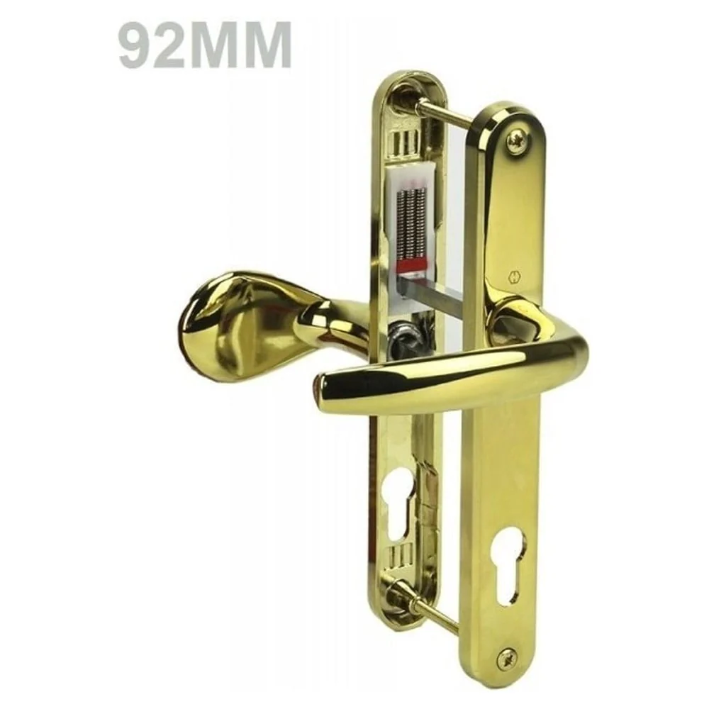 Hoppe D36 uPVC Door Handle – Lever Pad Brass – 92mm PZ