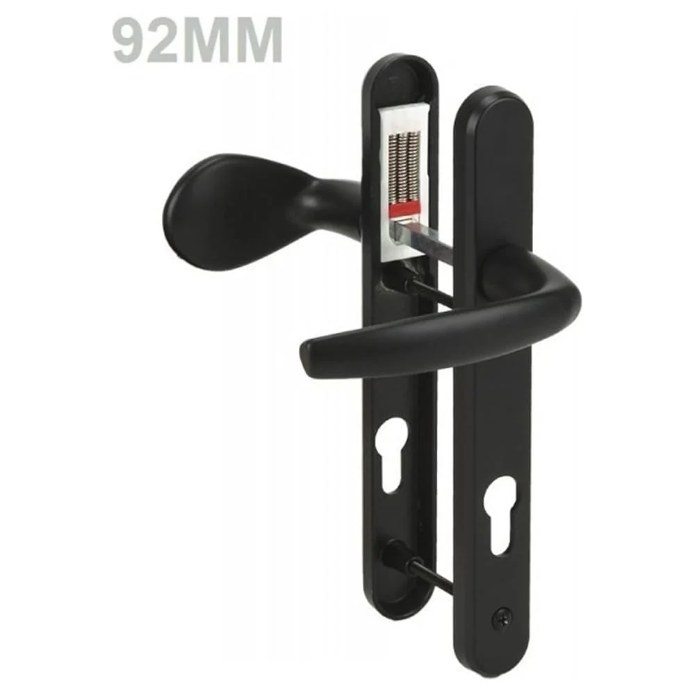 Hoppe D46 uPVC Door Handle – Lever Pad Black – 92mm PZ