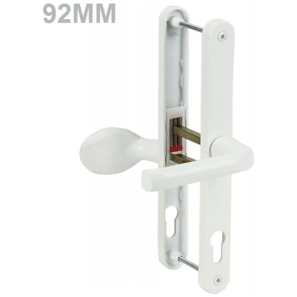 Hoppe D67 uPVC Door Handle – Lever Pad White – 92mm PZ