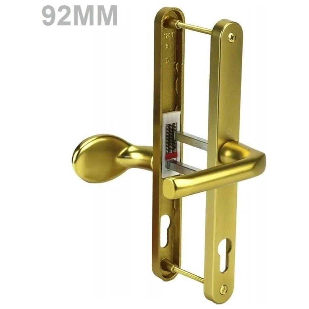 Hoppe D68 uPVC Door Handle – Lever Pad Gold – 68mm PZ