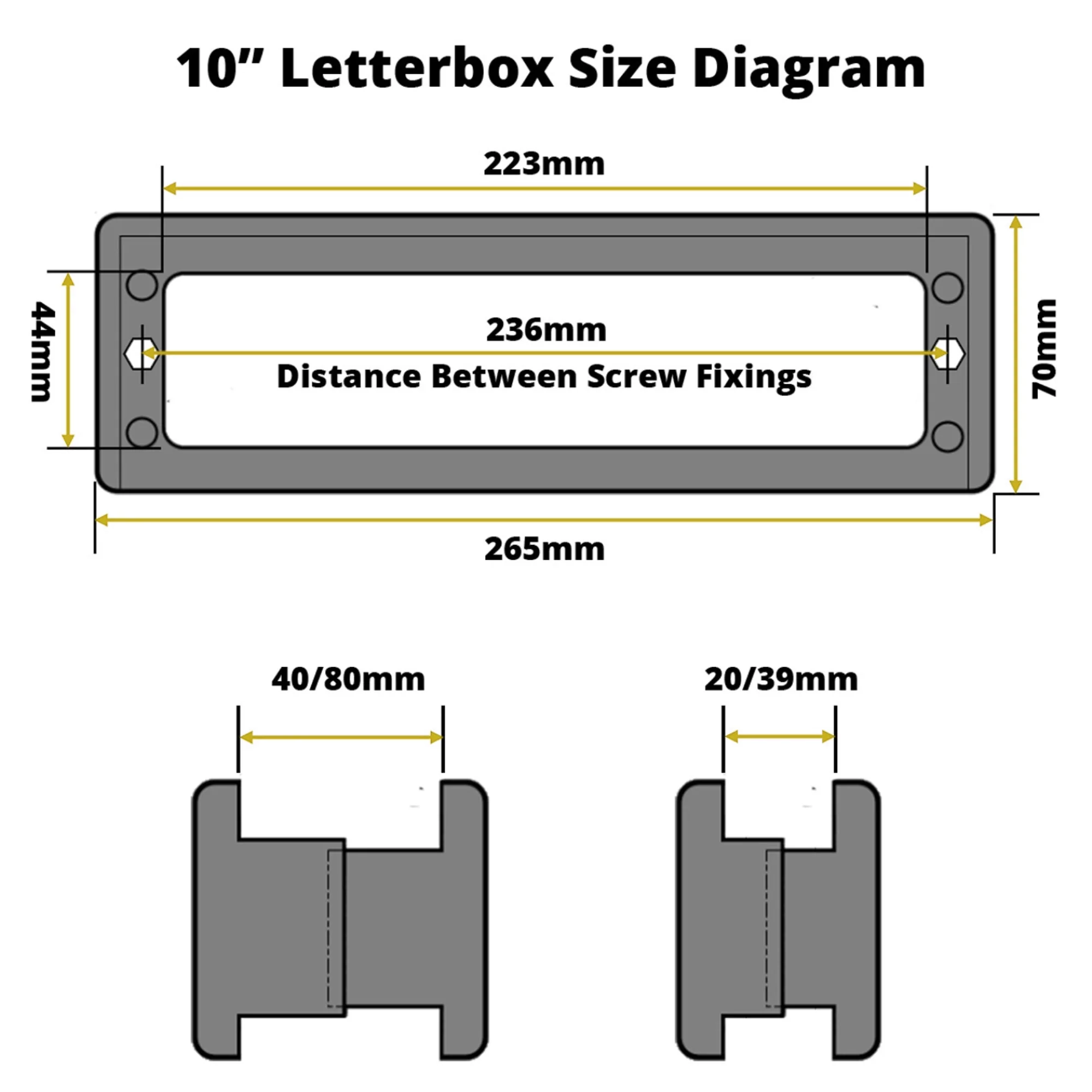 Yale UPVC Door Letterbox - Gold (Matt) – uPVC & Composite Doors - Image 2