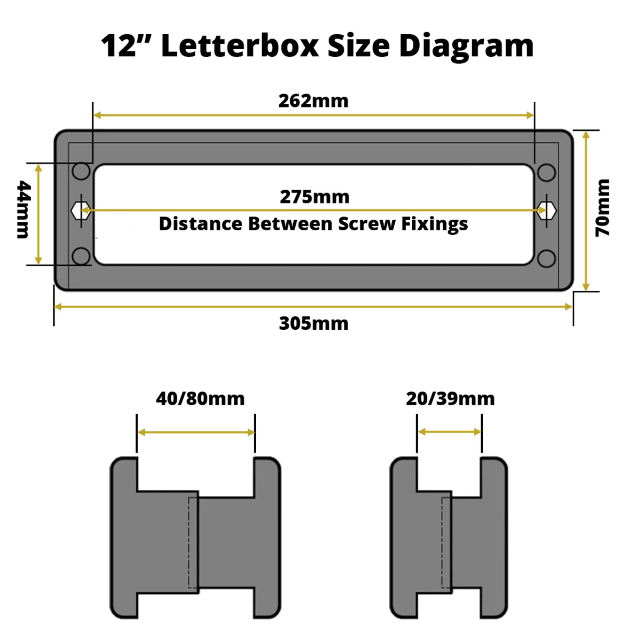 Yale UPVC Door Letterbox - Gold (Polished) – uPVC & Composite Doors - Image 3