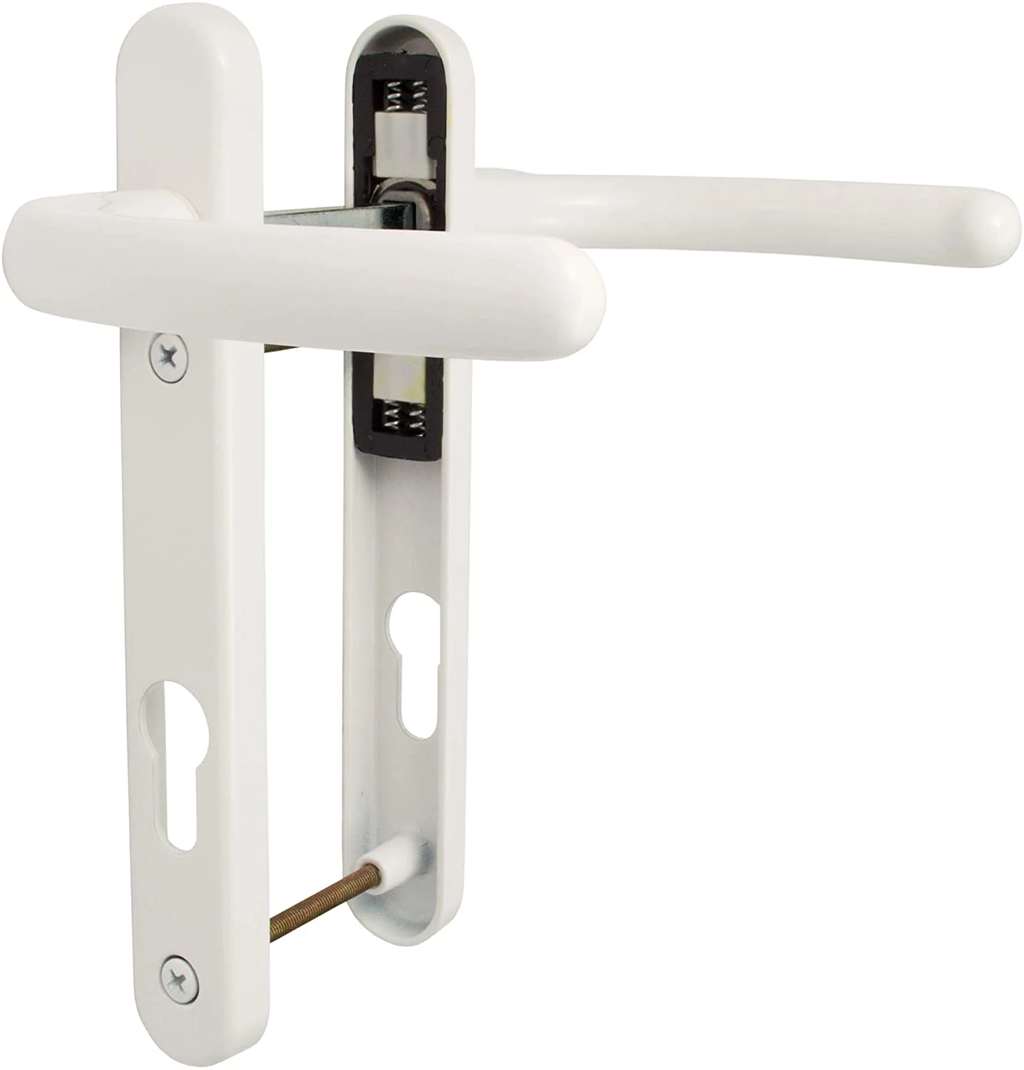 Fab & Fix Windsor uPVC Door Handle – White – 92mm PZ – 122mm Screws